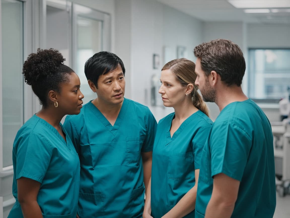 Clinical team coordinating crisis staffing support