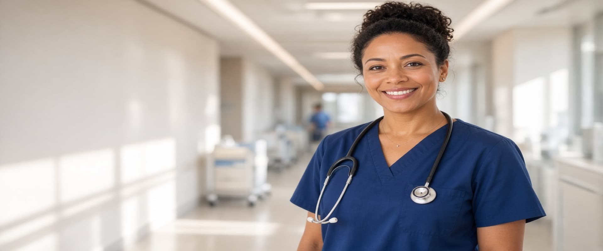Healthcare professional in a hospital setting